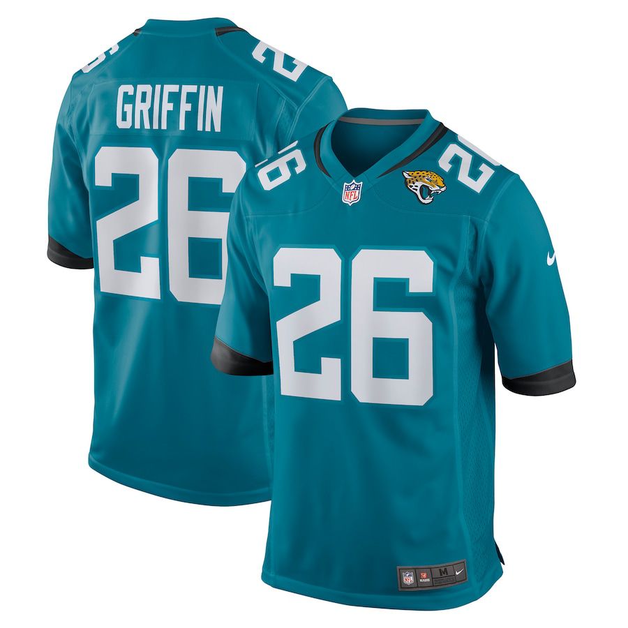 Men Jacksonville Jaguars 26 Shaquill Griffin Nike Green Game NFL Jersey